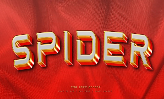 Spider editable text effect