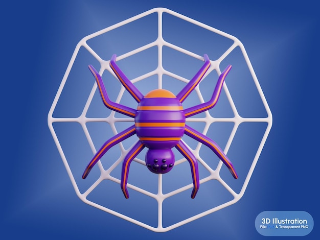 Spider of Halloween 3D render