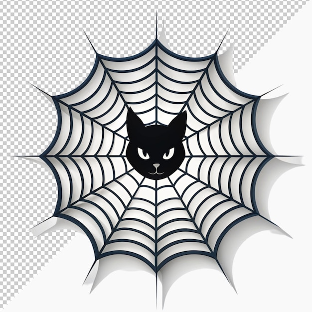 PSD spider webforhalloweenascatheadsilhouette