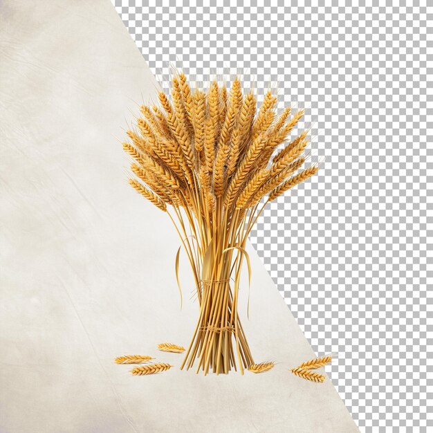 spikelets of wheat Isolated on transparent background