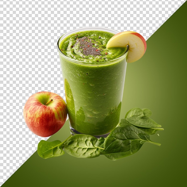 PSD spinach and apple smoothie png