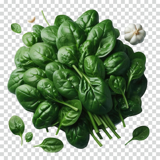 Spinach with transparent background