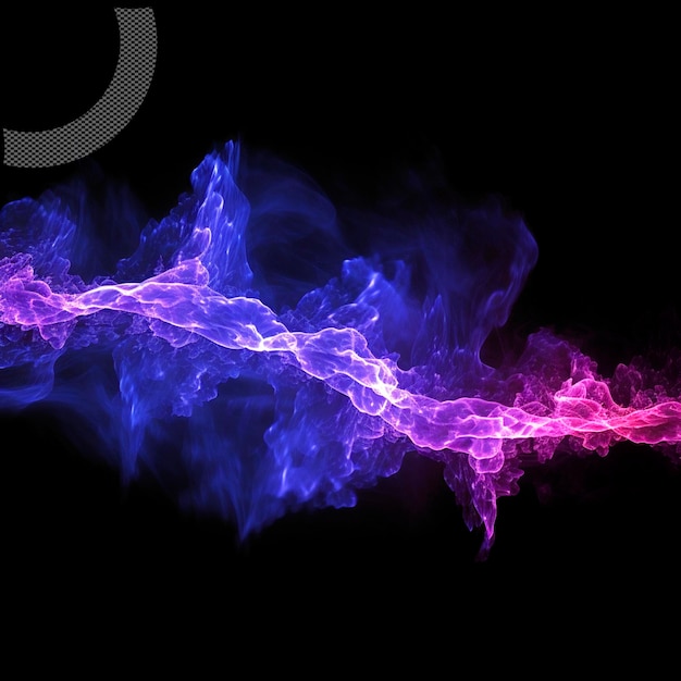 PSD spiral of blue and pink smoke light effect