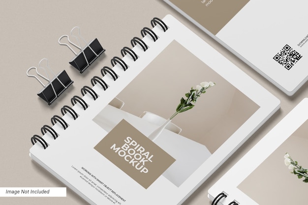 Spiral Book Cover Mockup