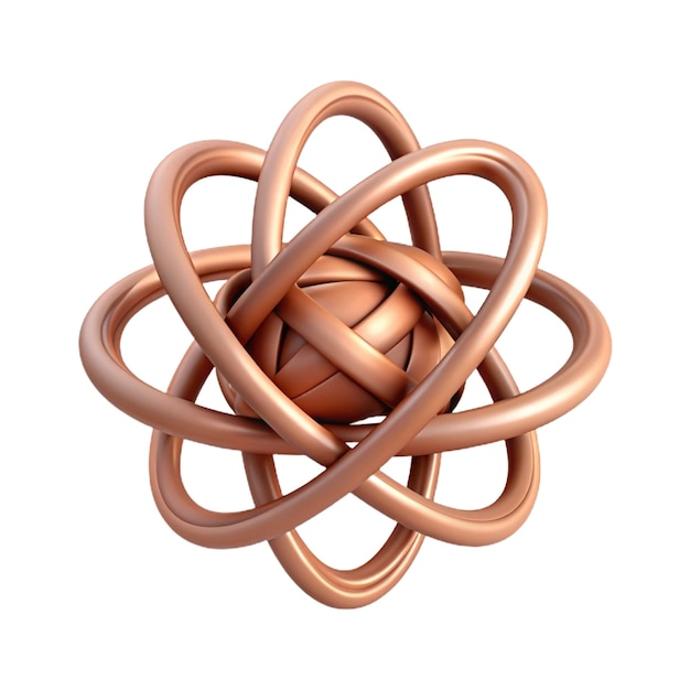 PSD a spiral of copper colored spirals is placed in a circle