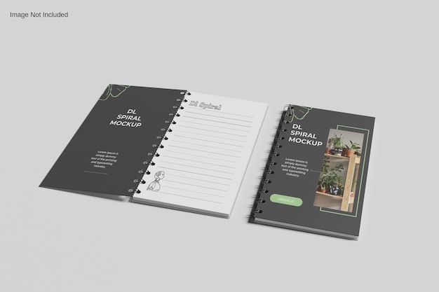 Spiral DL notebook mockup