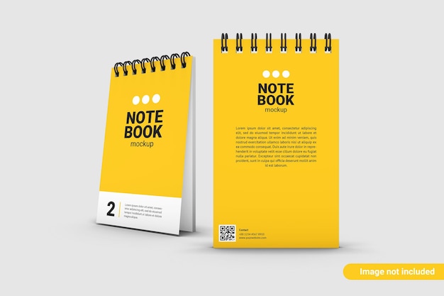 Spiral Note Book Mockup Front View