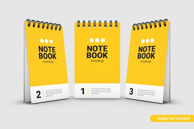 Spiral Note Book Mockup Front View