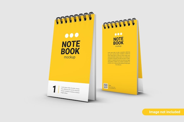 Spiral Note Book Mockup Front View