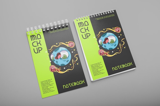 Spiral notebook mockup design