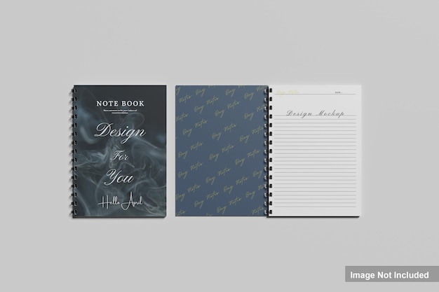 Spiral notebook mockup