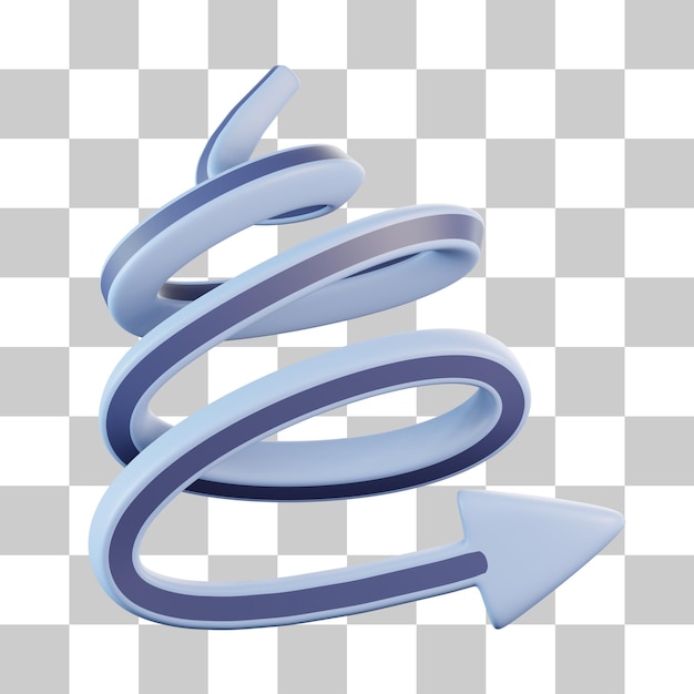 PSD spiral right arrow icon 3d icon