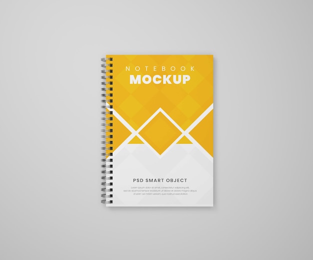 Spiral Spring Notebook Mockup