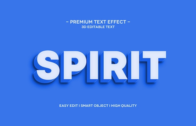 SPIRIT 3D Text Style Effect Template