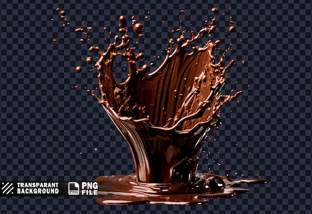 PSD a splash of chocolate with a picture of a cup of hot chocolate