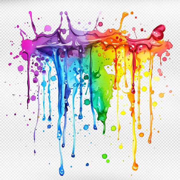 PSD splash of colorful paint