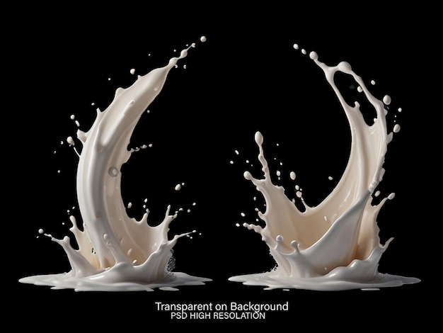 Splash of milk or cream isolated Transparent Background