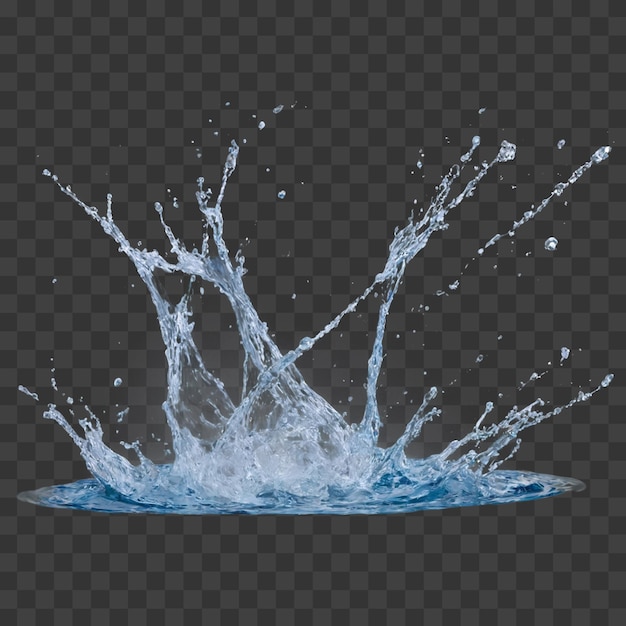 A splash of water isolated on a transparent background