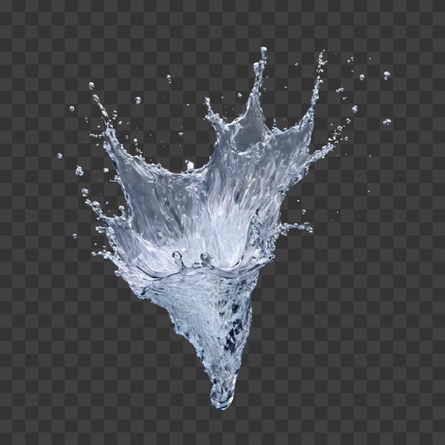 A splash of water isolated on a transparent background