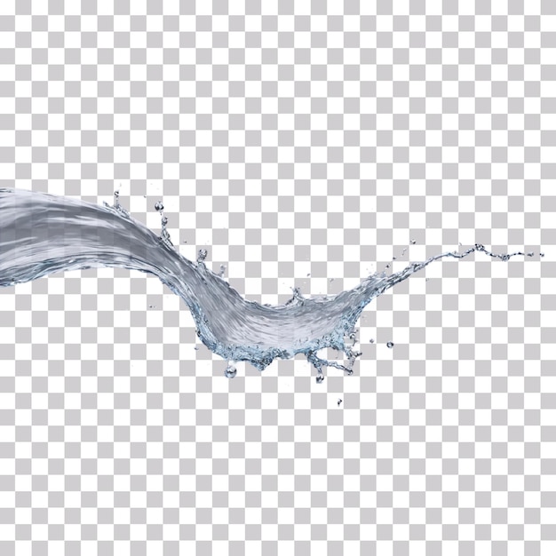 A splash of water isolated on a transparent background