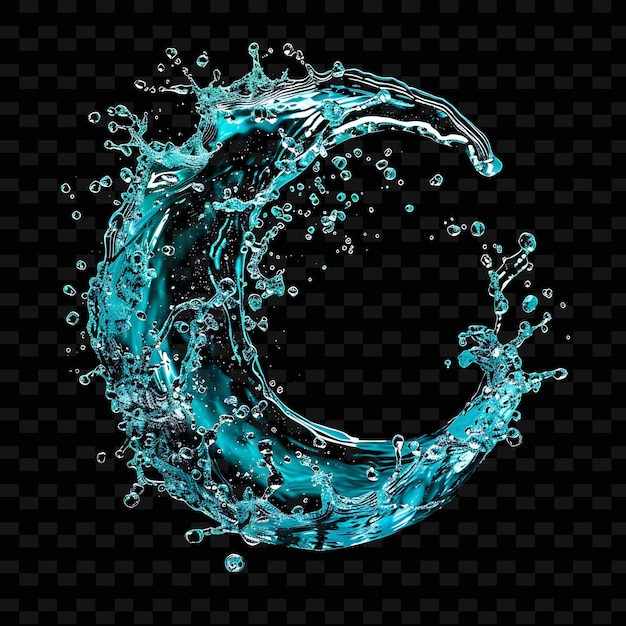 a splash of water with the letter c in it is made of water