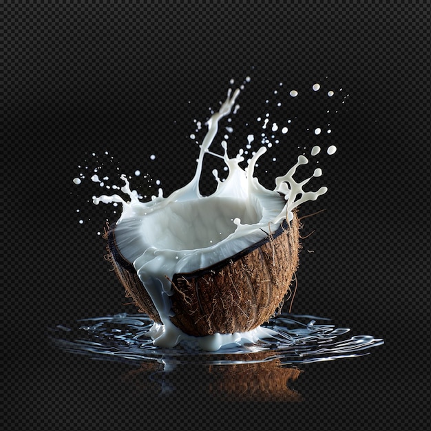 PSD splashing coconut effect