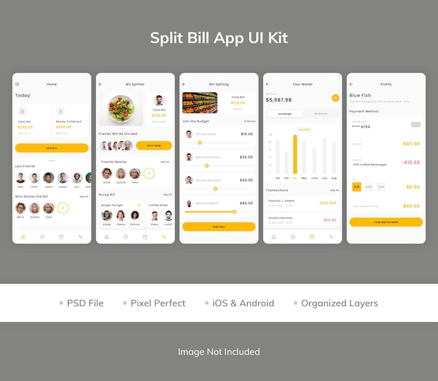 Split Bill App UI Kit