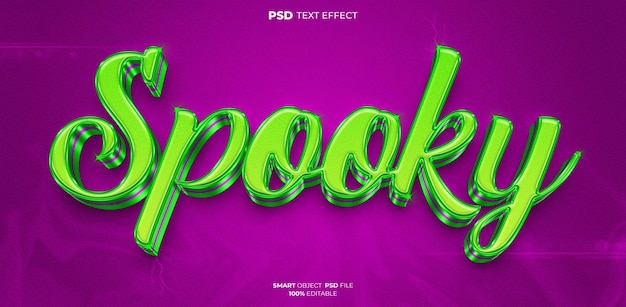 Spooky 3D editable text effect