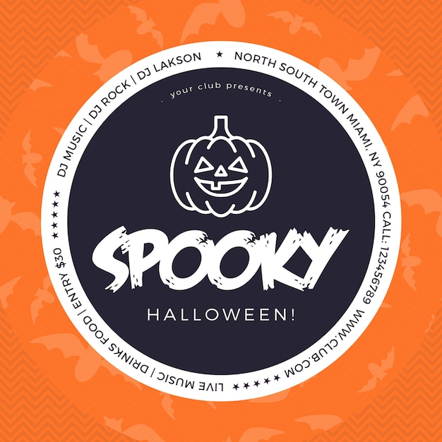 Spooky Halloween Facebook and Instagram post template 