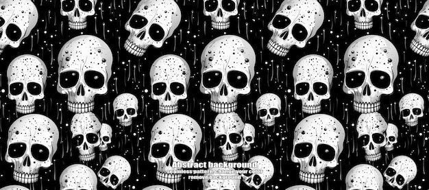 Spooky Skulls amp Ghosts Glittering Halloween Background