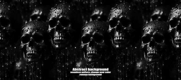 Spooky Skulls amp Ghosts Glittering Halloween Background