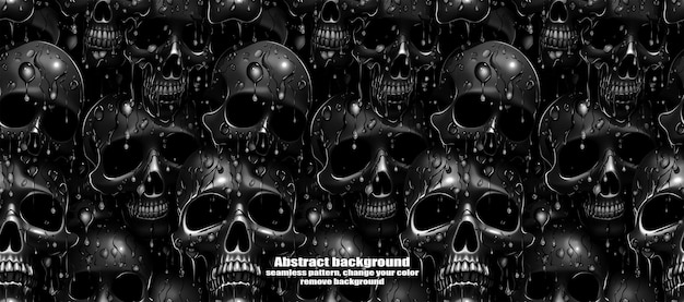 Spooky Skulls amp Ghosts Glittering Halloween Background