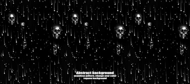 Spooky Skulls amp Ghosts Glittering Halloween Background