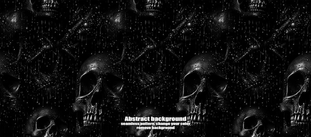 Spooky Skulls amp Ghosts Glittering Halloween Background