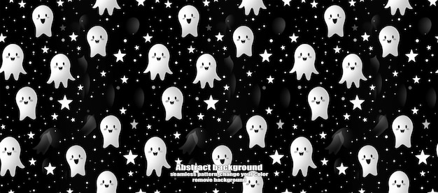 Spooky Skulls amp Ghosts Glittering Halloween Background