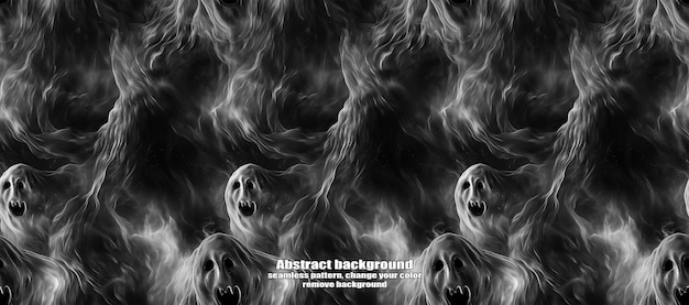 Spooky Skulls amp Ghosts Glittering Halloween Background