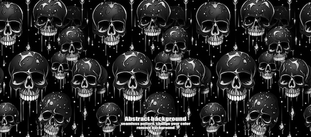 Spooky Skulls amp Ghosts Glittering Halloween Background