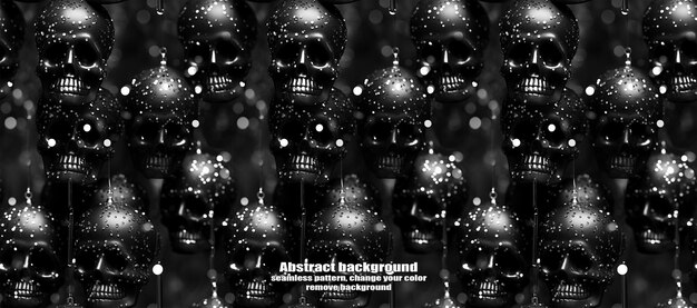 Spooky Skulls amp Ghosts Glittering Halloween Background