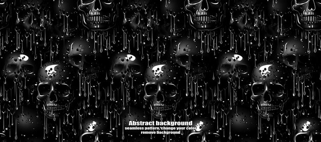 Spooky Skulls amp Ghosts Glittering Halloween Background