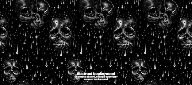 PSD spooky skulls amp ghosts glittering halloween background