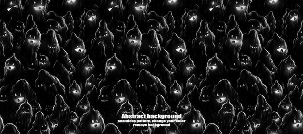 PSD spooky skulls amp ghosts glittering halloween background