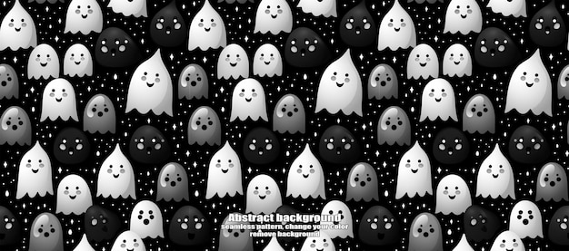 Spooky Skulls amp Ghosts Glittering Halloween Background