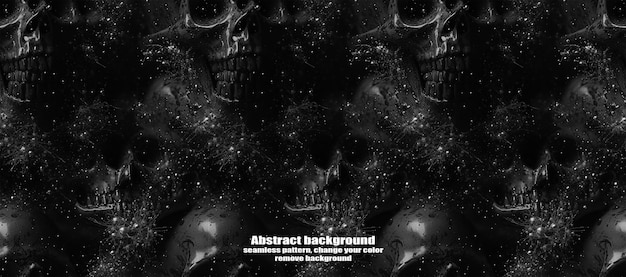 PSD spooky skulls amp ghosts glittering halloween background