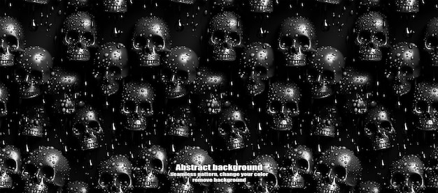 Spooky Skulls amp Ghosts Glittering Halloween Background