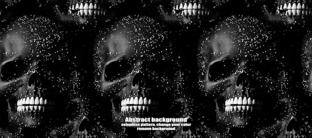 Spooky Skulls amp Ghosts Glittering Halloween Background