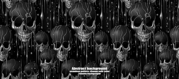 Spooky Skulls amp Ghosts Glittering Halloween Background