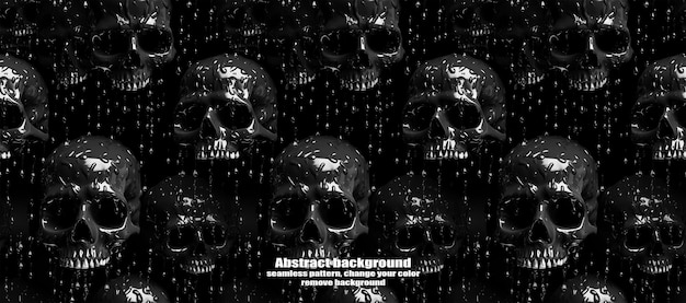 Spooky Skulls amp Ghosts Glittering Halloween Background