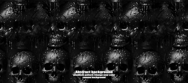 Spooky Skulls amp Ghosts Glittering Halloween Background