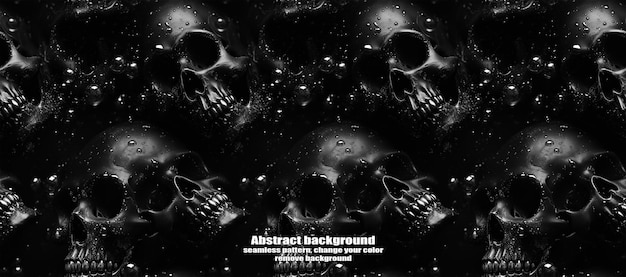 Spooky Skulls amp Ghosts Glittering Halloween Background