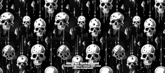 Spooky Skulls amp Ghosts Glittering Halloween Background